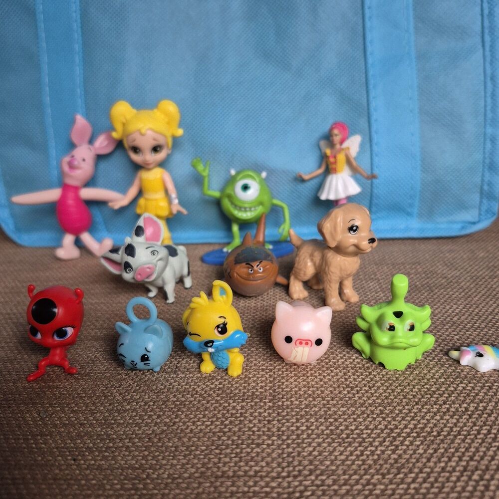 Toy Lot 12 Characters Disney Hatchimals pixar pooh Barbie